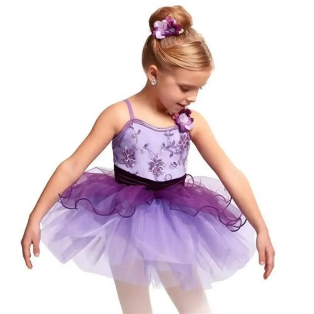 Pre-Owned Dance Costume XL Child Purple Curtain Call E1558 Ballet Tap Fairy Tut